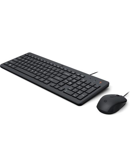 HP 150 Combo Teclado + Ratón 1600 DPI USB Negros