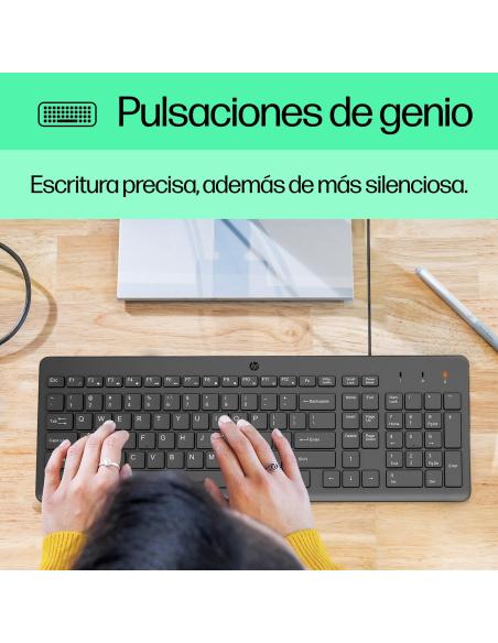 HP 150 Combo Teclado + Ratón 1600 DPI USB Negros
