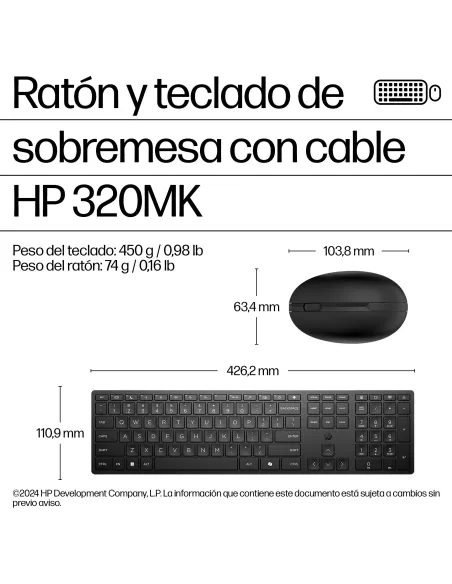 Combo de Teclado y Ratón HP 320MK