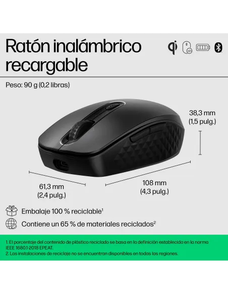 Ratón HP 695 Negro