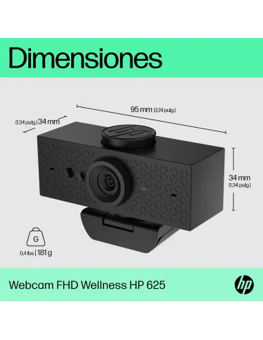 Cámara web HP 625 Negro