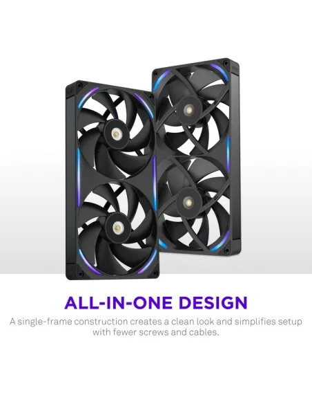 Ventilador NZXT F280X RGB Negro