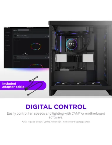 Ventilador NZXT F240X RGB Negro