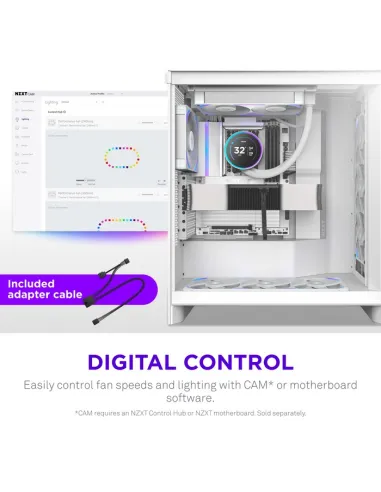 Ventilador NZXT F240X RGB Blanco