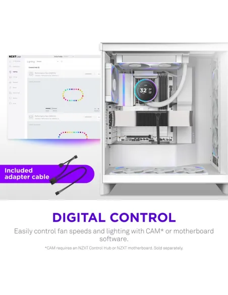 Ventilador NZXT F240X RGB Blanco