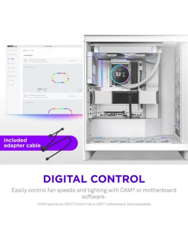 Ventilador NZXT F140X RGB Blanco