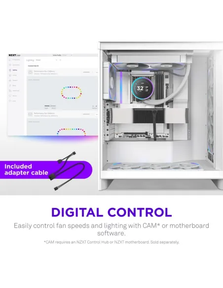 Ventilador NZXT F140X RGB Blanco