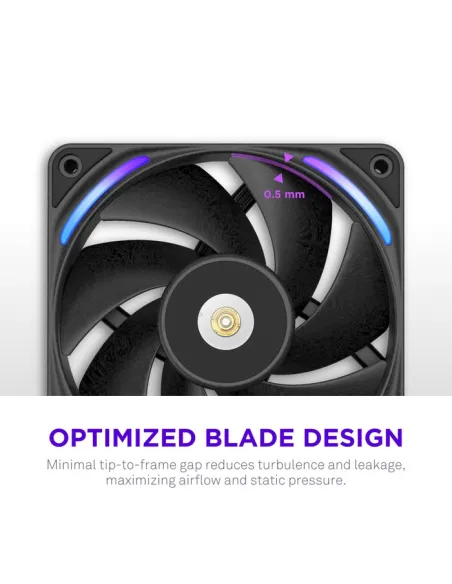 Ventilador NZXT F120X RGB Negro