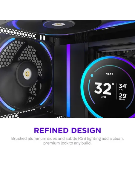 Ventilador NZXT F120X RGB Negro