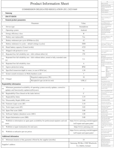 Smartphone Samsung Galaxy S25 FE 8GB/256GB Azul Marino