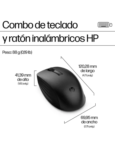 Combo de Teclado y Ratón Inalámbricos HP 655 Negro
