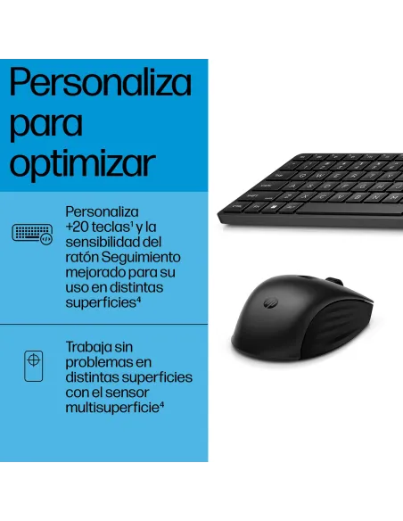 Combo de Teclado y Ratón Inalámbricos HP 655 Negro