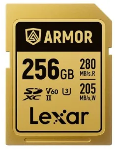 Lexar Professional Armor Gold Pro SDXC UHS II 256GB Acero IP68 R280/W210 V60-1399735