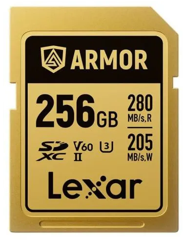 Lexar Professional Armor Gold Pro SDXC UHS II 256TB Acero IP68 R280-W210 V60