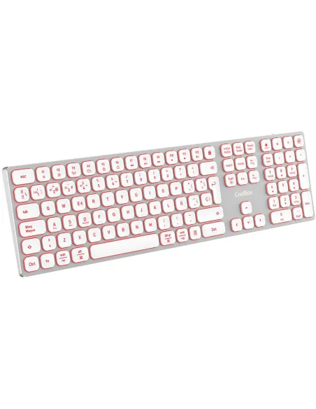Teclado CoolBox Moonlight Key B431 Blanco Retroiluminado