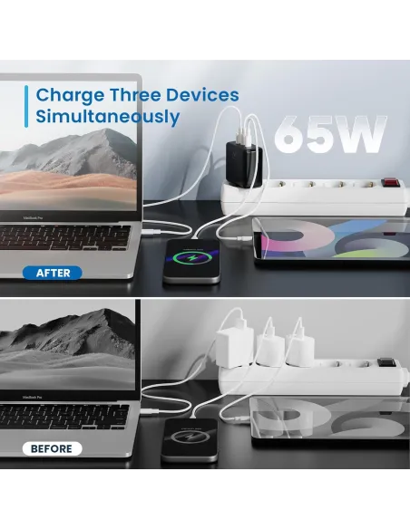 Cargador GaN 65W Ewent EW1331