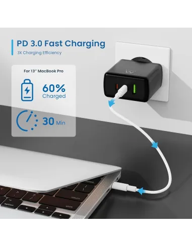 Cargador GaN 65W Ewent EW1331