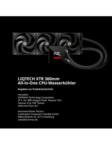 Kit de refrigeración líquida Enermax Liqtech XTR 360mm Negro