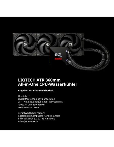 Kit de refrigeración líquida Enermax Liqtech XTR 360mm Negro