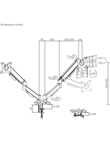 Soporte Aisens DT32TSR-357
