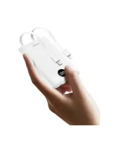 Veger C11 VG-W1170-W 10000mAh Blanco PD22.5W Cables Integrados LCD Rápida-ADAP64098