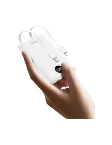 Veger C11 VG-W1170-W 10000mAh Blanco PD22.5W Cables Integrados LCD Rápida