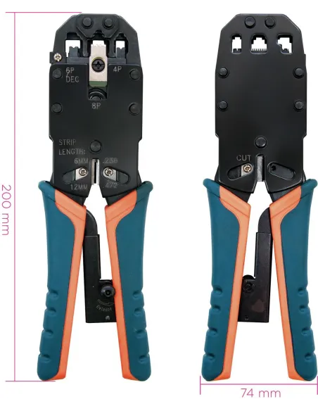 Nanocable Crimpadora para RJ10/RJ11/RJ12/RJ45