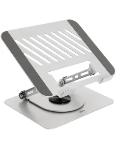 TooQ PH-DAFNE-S Soporte Elevador con Rotación 360° y Ajustable, para Dispositivos de 11”-17” Plata-1404227