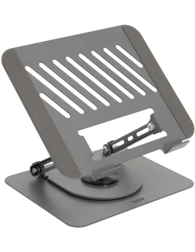 TooQ PH-DAFNE-G Soporte Elevador con Rotación 360° y Ajustable, para Dispositivos de 11”-17” Gris Oscuro