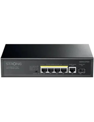 Strong SW5011POE+ Switch 4 PoE Con Enlaces AScendentes 2 Gigabit