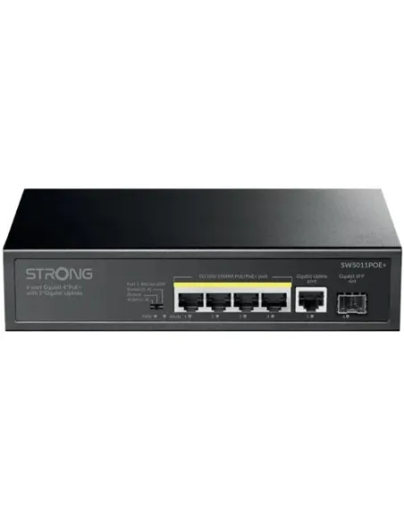 Strong SW5011POE+ Switch 4 PoE Con Enlaces AScendentes 2 Gigabit