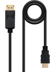 Nanocable 10.15.4300 Cable Conversor Displayport a HDMI Macho/Macho 50cm Negro-1354721