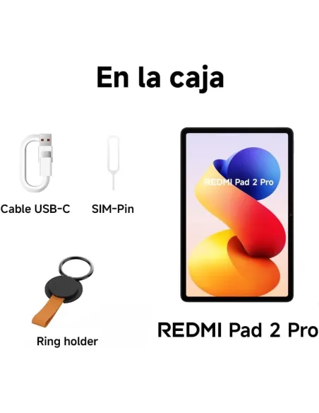 Xiaomi Redmi Pad 2 Pro 12.1" 5G 6GB/128GB Gris Grafito