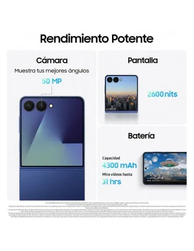 Smartphone Samsung Galaxy Z Flip7 5G 12GB/512GB Negro Oscuro