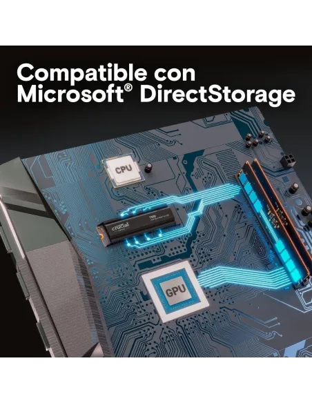 Crucial T500 SSD M.2 1TB PCIe Gen 4 con Disipador