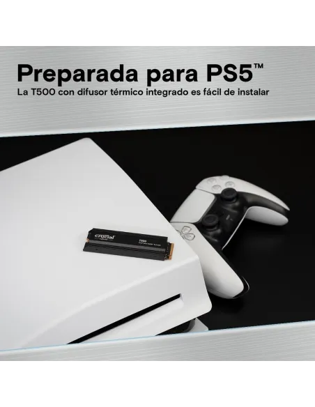 Crucial T500 SSD M.2 1TB PCIe Gen 4 con Disipador