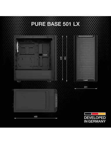 Torre Be Quiet! Pure Base 501 LX Black Negro