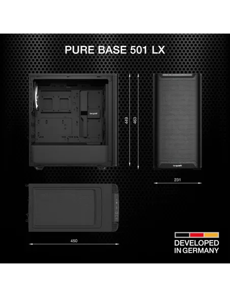 Torre Be Quiet! Pure Base 501 LX Black Negro