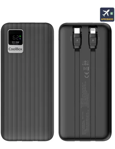 Coolbox DP10 Negro PowerBank 10000MAH LCD Carga Rápida