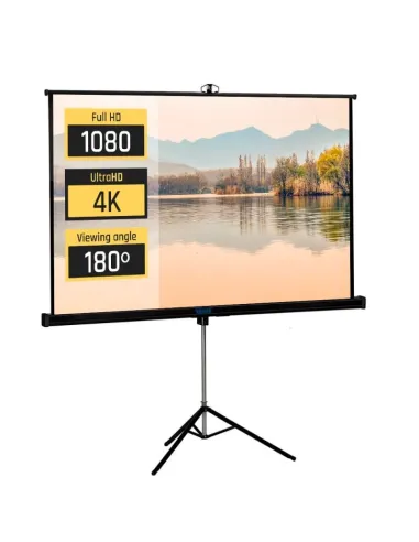 iggual IGG320686 Pantalla de Proyección 84" 176x134 cm con Trípode y Bolsa