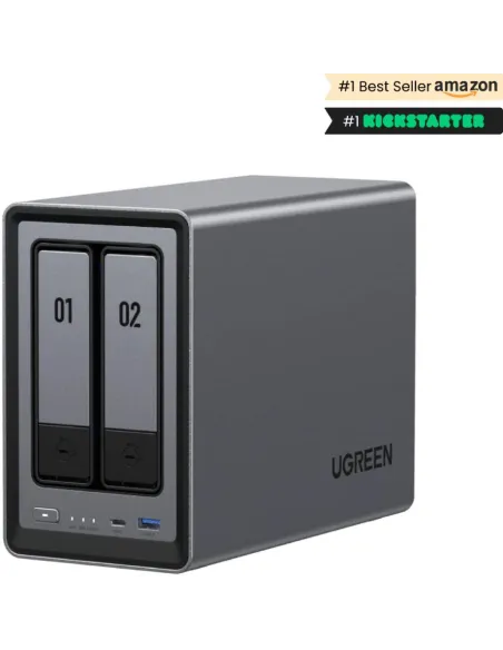 Ugreen NASync DXP2800 Intel N100/8GB DDR5 UGOS Pro Negro NAS System 2 Bahías Compacto