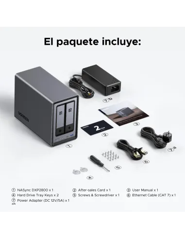 Servidor NAS Ugreen NASync DXP2800 2 bahías