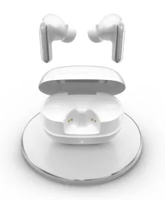 Energy Sistem Serenity ANC Ultra Blancos Auriculares Bluetooth con Cancelación de Ruido Híbrida ANC ,Carga Inalámbrica Qi e IPX4-MAUAMI1335