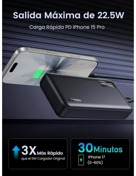 Batería externa Ugreen 256832 Power Bank 20000 mAh