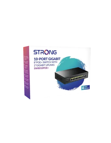 Switch Strong SW8010POE+ 8 puertos PoE
