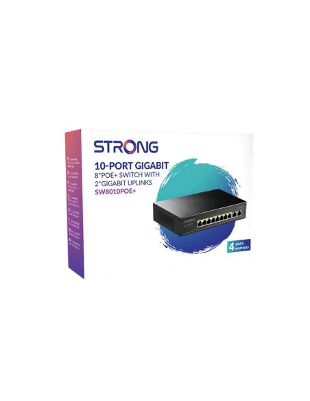 Switch Strong SW8010POE+ 8 puertos PoE