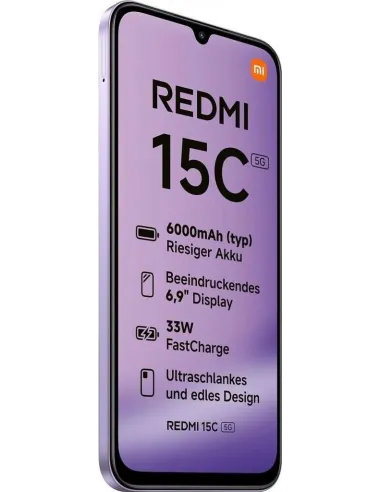 Móvil Xiaomi Redmi 15C 5G 4GB/256GB Violeta libre