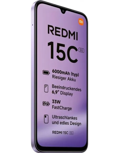 Móvil Xiaomi Redmi 15C 5G 4GB/256GB Violeta libre