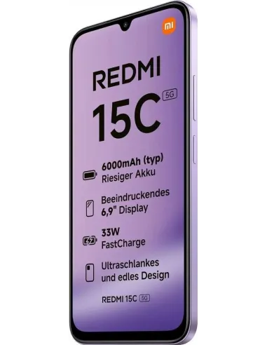 Móvil Xiaomi Redmi 15C 5G 4GB/256GB Violeta libre