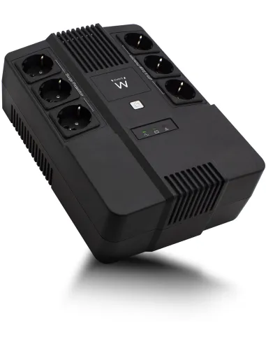 Ewent EW3945 Línea Interactiva 600VA (360W) AVR 6 Tomas 10min Autonomía Negra